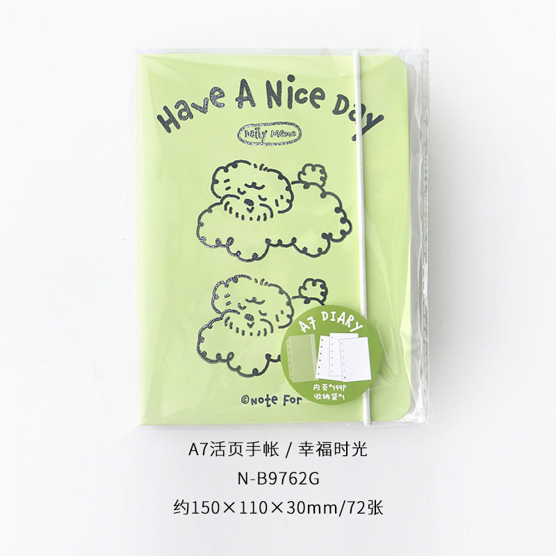 A7 Size Colorful Loose-leaf Notebook