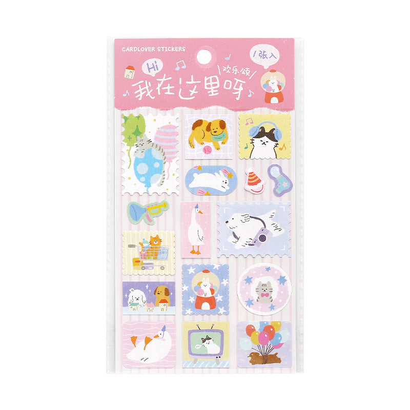 Kawaii Animal Sticker Sheet