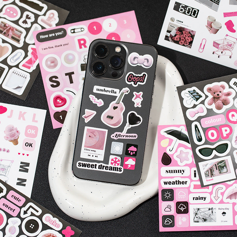 Insta Aesthetic Style Square Sticker Book