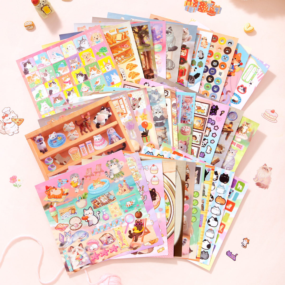 Cute Cat Theme Sticker Book