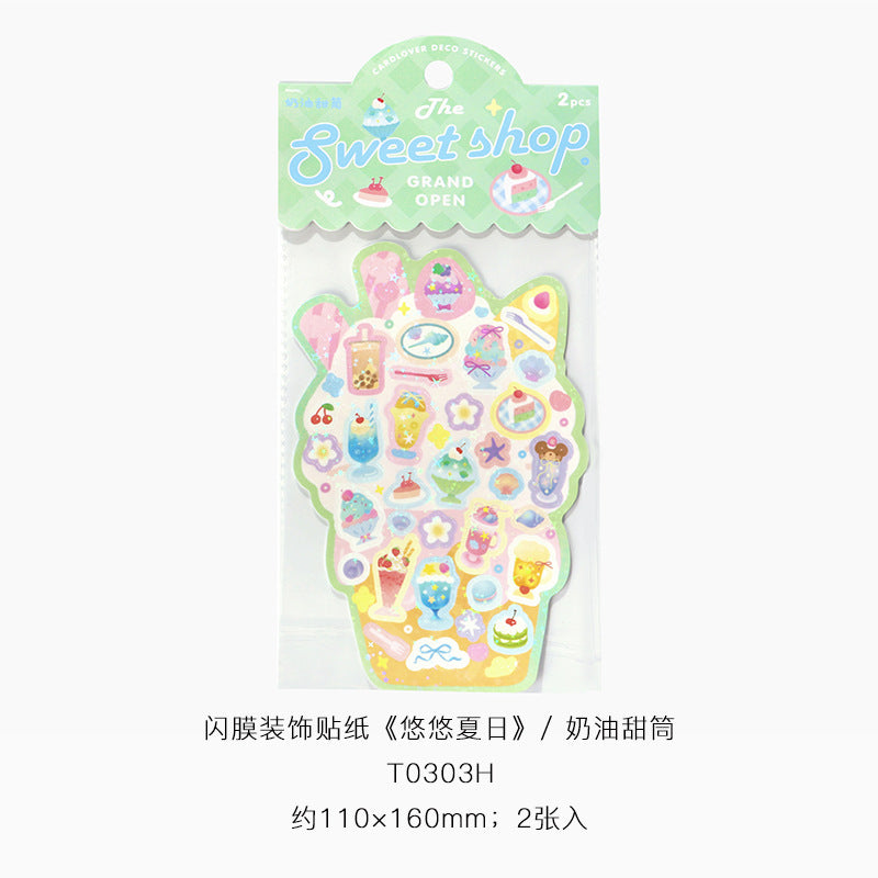 Leisure Summer Glitter Sticker Sheet