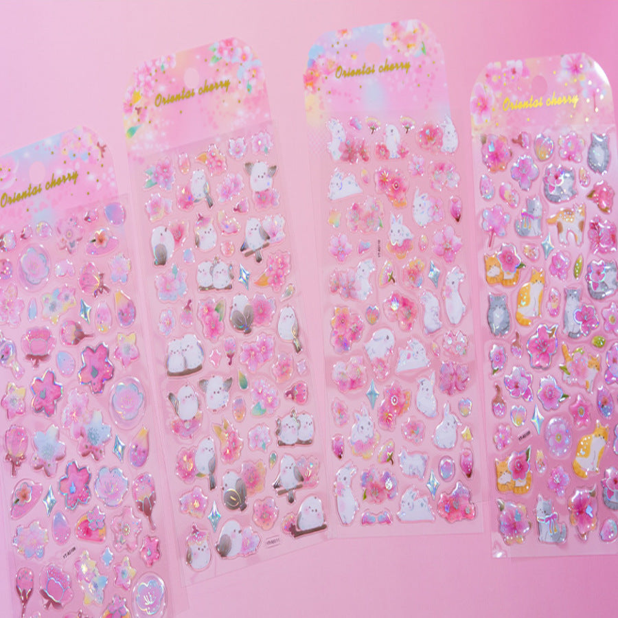Sakura 3D Sticker Sheet