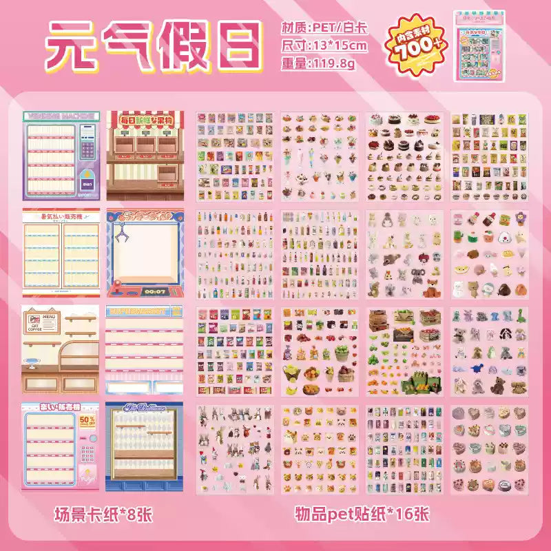 DIY Snack Vending Machine Sticker Set