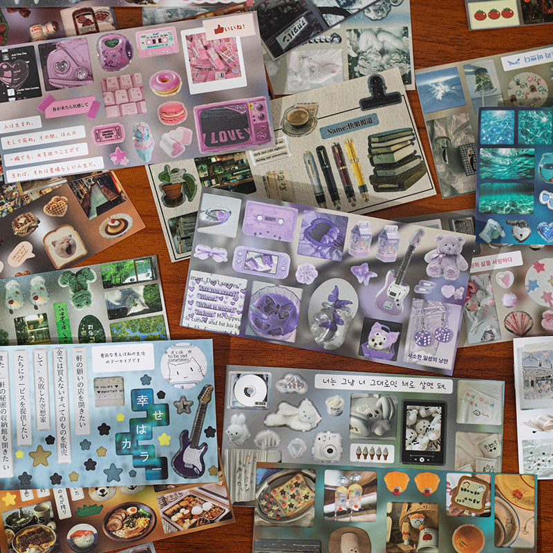 Retro Treasure Box Portable Sticker Book