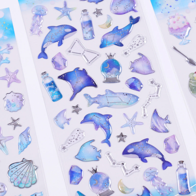 Ocean Series 3D Sticker Sheet
