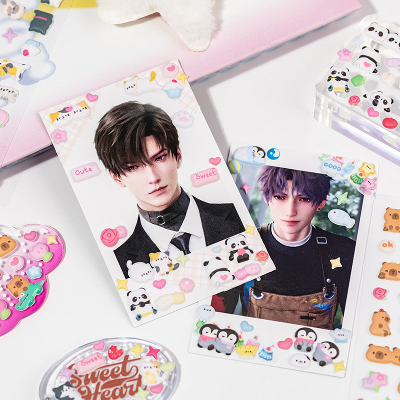 Cute Animal Mini Puffy Sticker Sheet