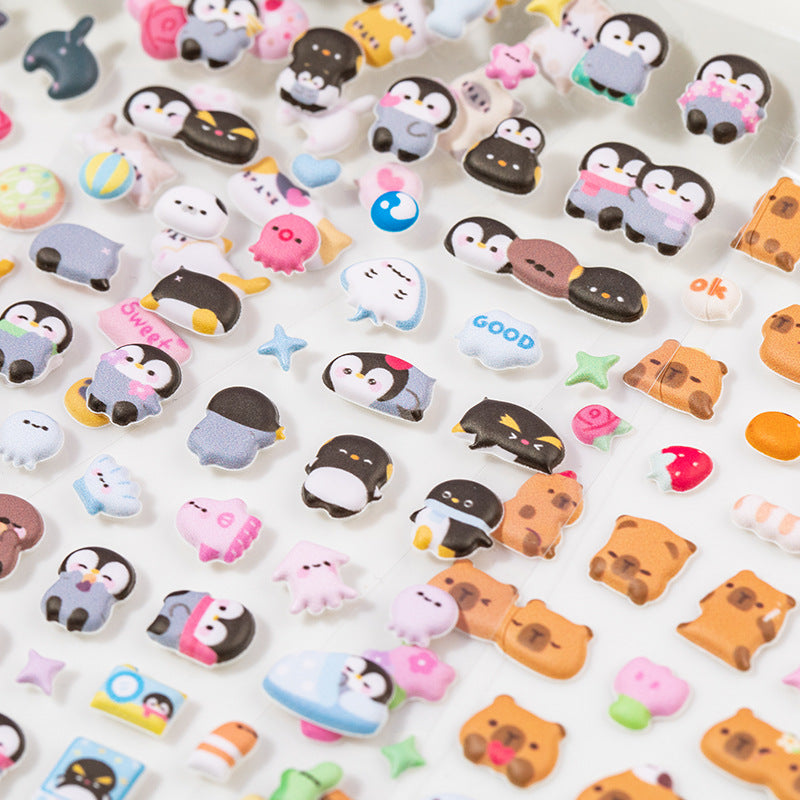 Cute Animal Mini Puffy Sticker Sheet