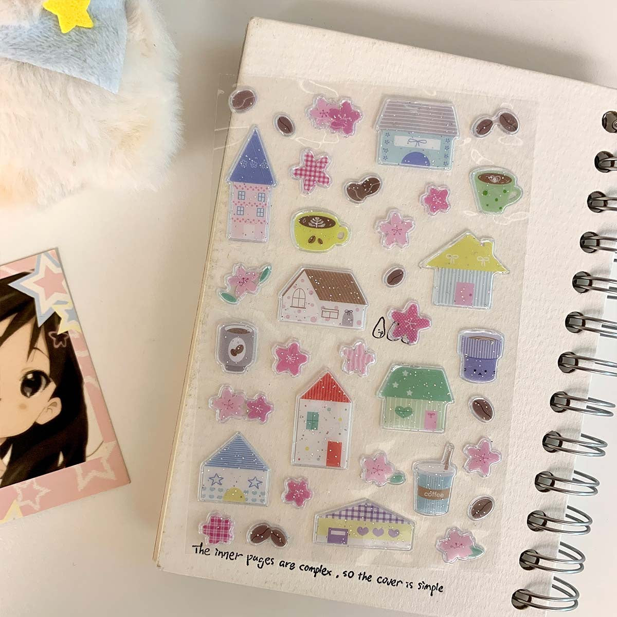 Half Summer Glitter 3D Sticker Sheet