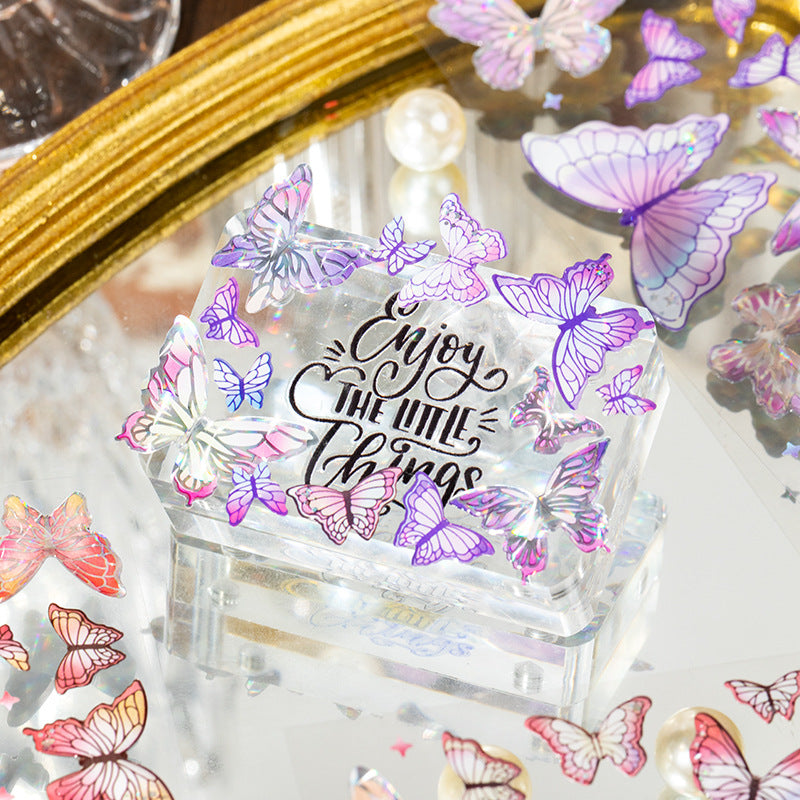 Irdescent Butterfly 3D Sticker Sheet