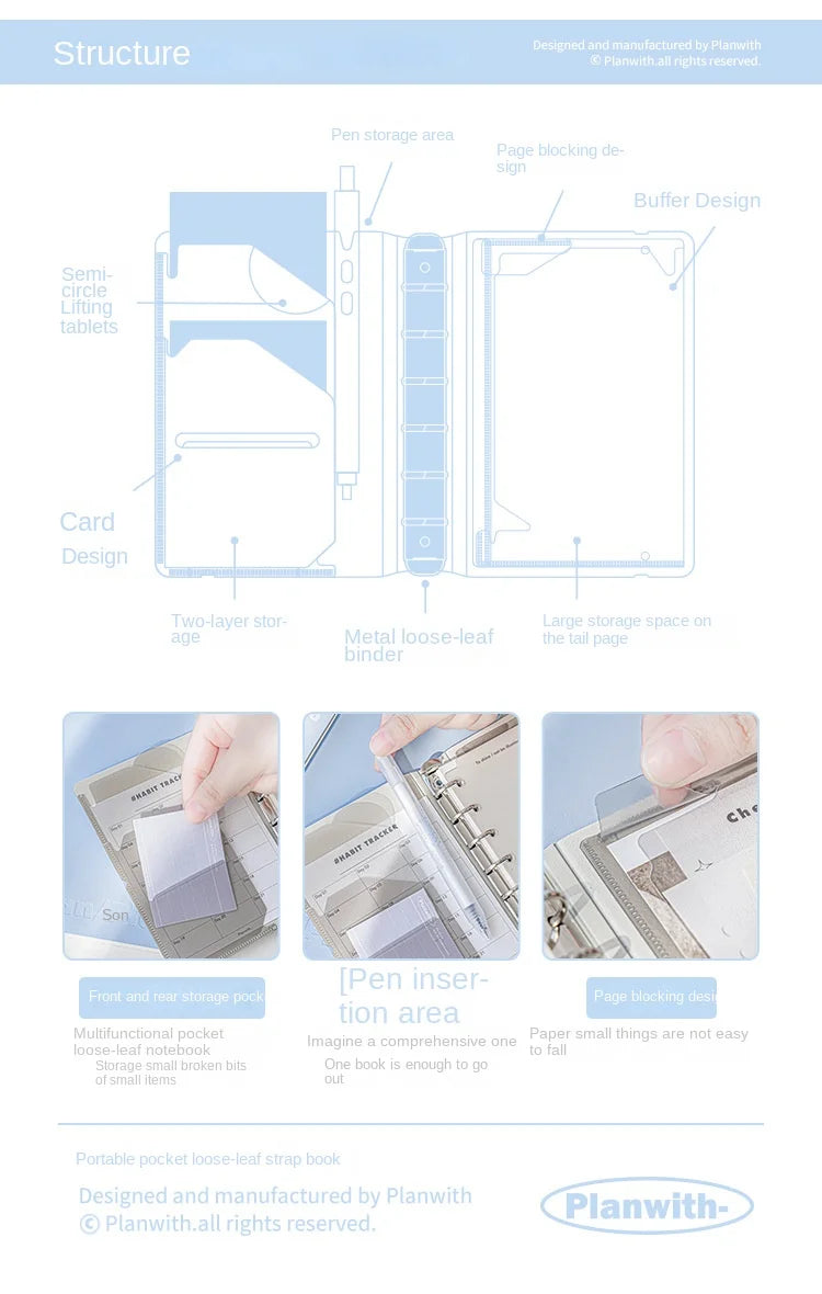 Portable Pocket Binder Notebook