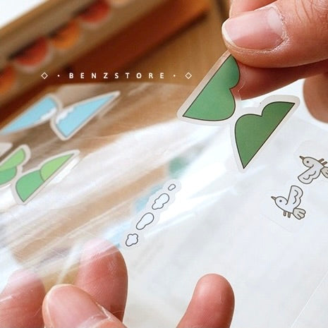 Cute Nature and Animals Index Stickers