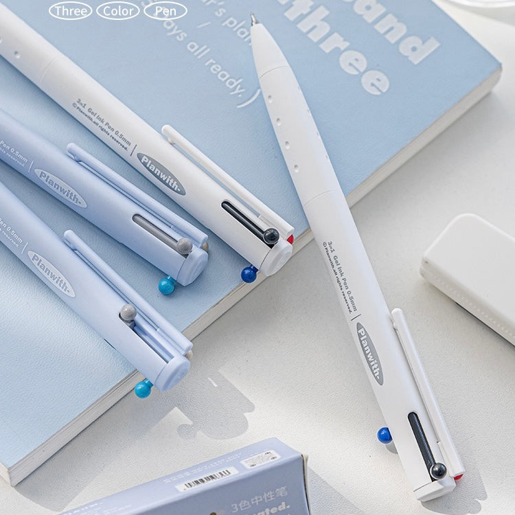 قلم ثلاثي الألوان متعدد الاستخدامات