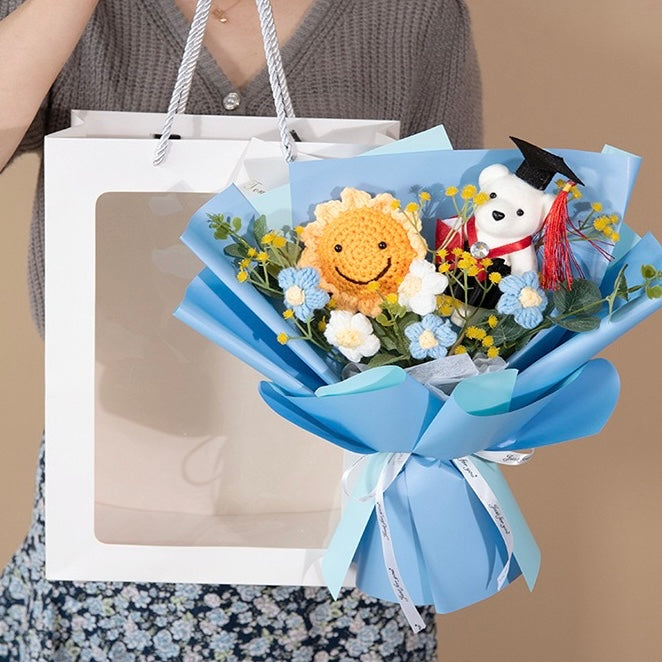 Rejoyce Handmade Crochet Graduation Flower Bouquet