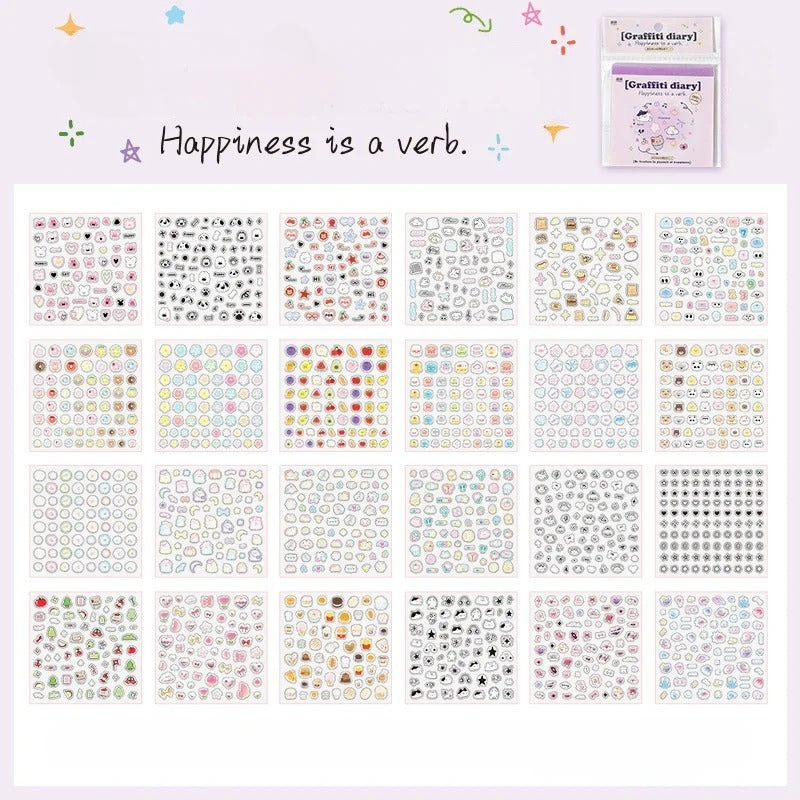 1600pcs Mini Deco Sticker Book