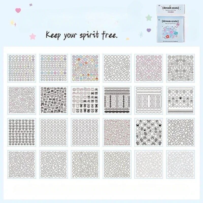 1600pcs Mini Deco Sticker Book
