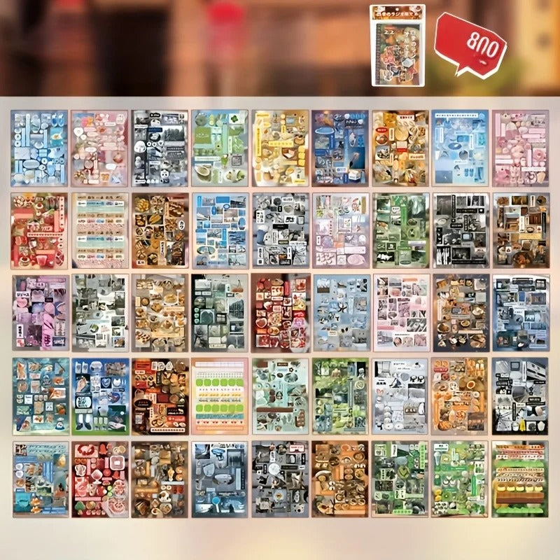 800pcs Retro Sticker Book Series 1