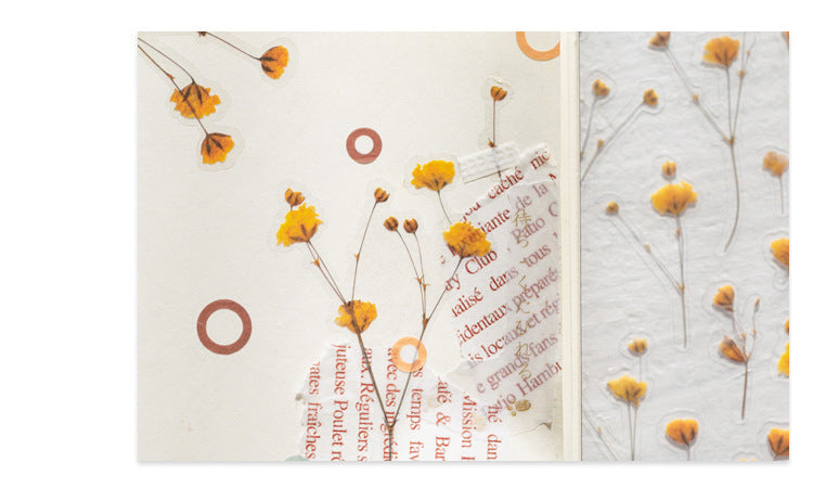 Flower Series 1 PET Vintage Sticker Sheet