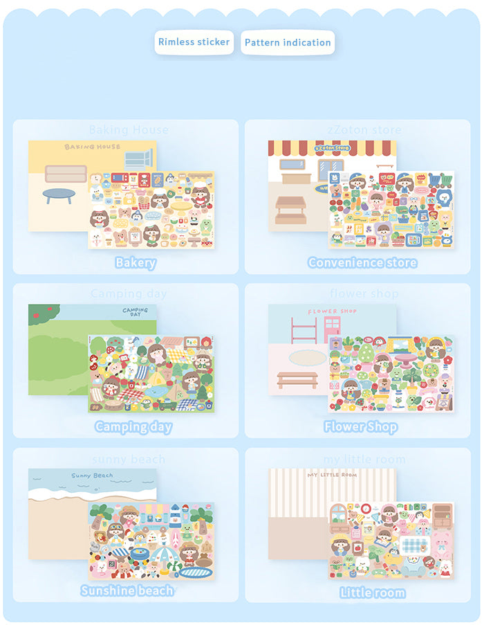 Randloser Molinta-Aufkleberbogen