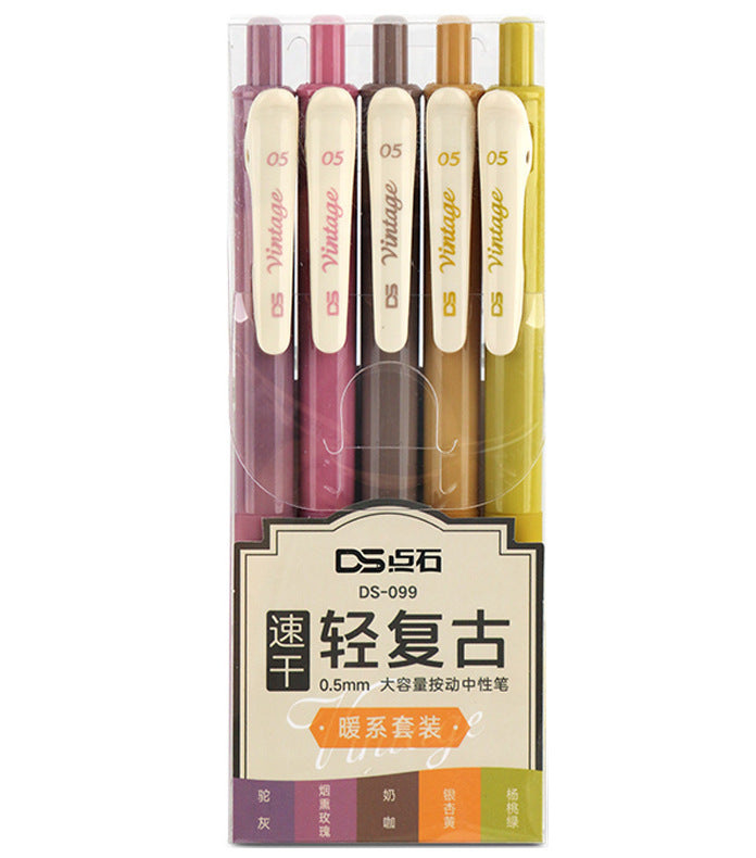 DS-099 Vintage Color Gel Pen Set