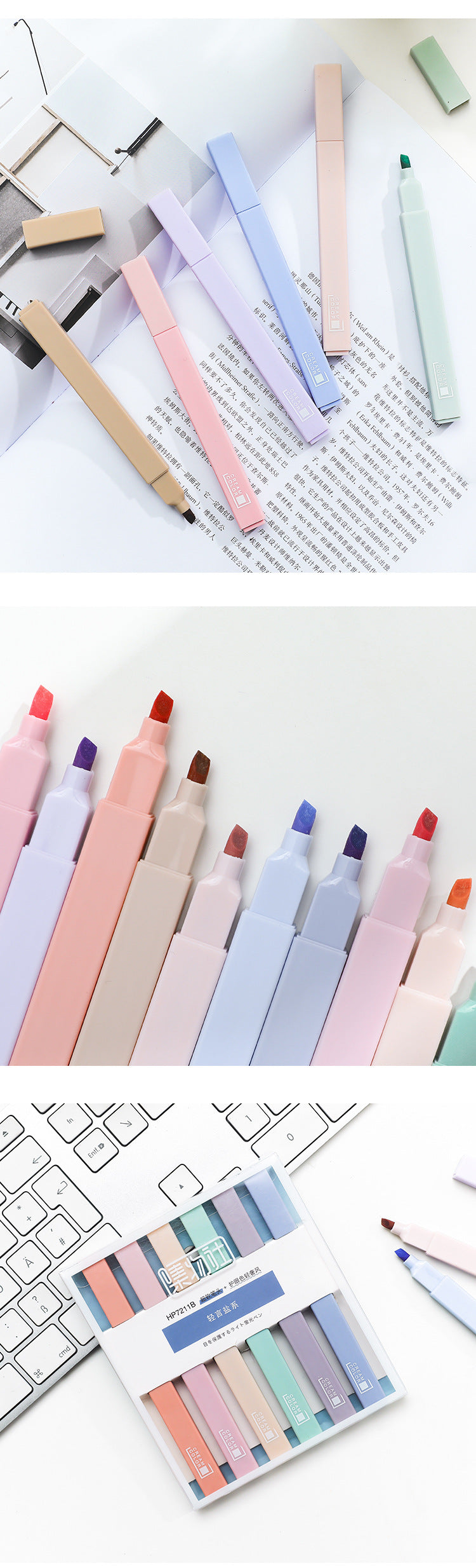 Soft Tip Highlighter 6 Pieces Set