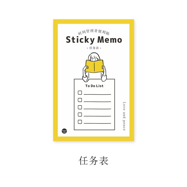 Einfarbige Haftnotizen für Zeitplaner