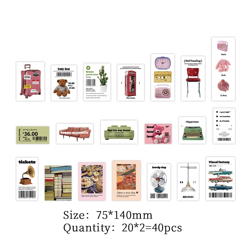 Sales! Aesthetic Labels Sticker Bag