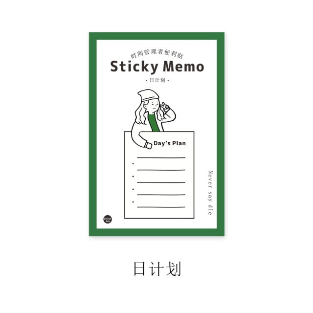 Einfarbige Haftnotizen für Zeitplaner