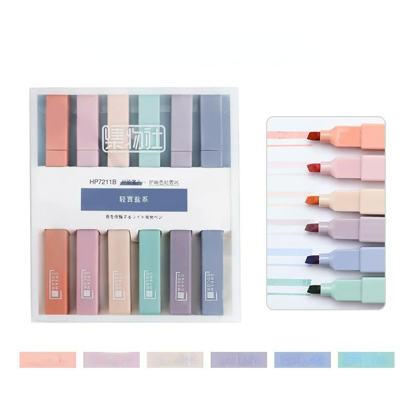 Soft Tip Highlighter 6 Pieces Set