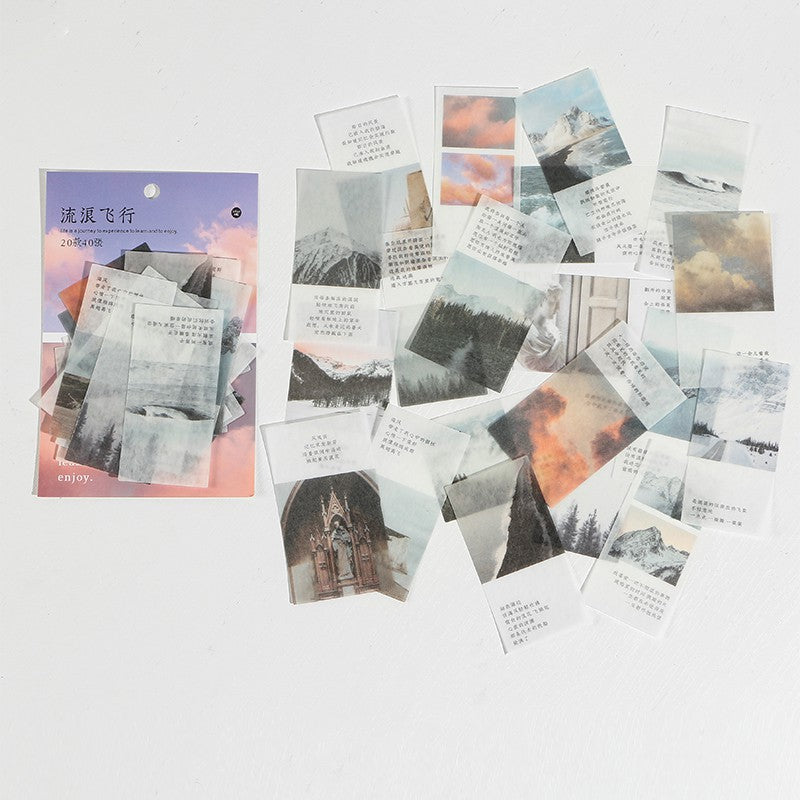 Letter of Time Poetry Washi Papier Stickertüte