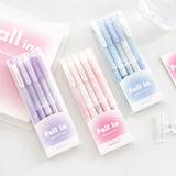 5pcs Blush Color Design Gel Pen Set