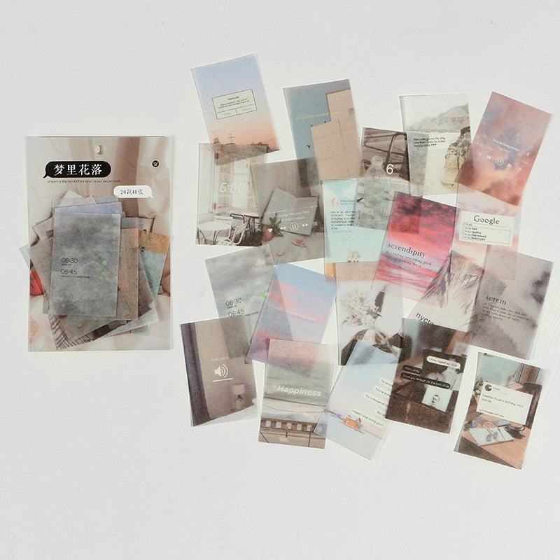 Letter of Time Poetry Washi Papier Stickertüte