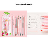 6pcs Cream Gel Pen and Highlighter Set