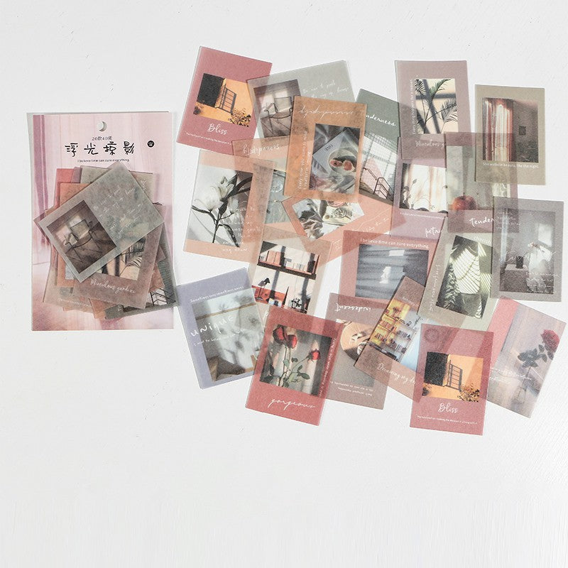 Letter of Time Poetry Washi Papier Stickertüte