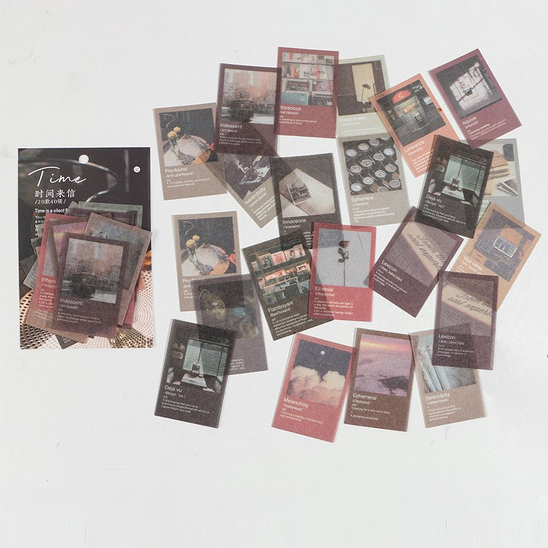 Letter of Time Poetry Washi Papier Stickertüte