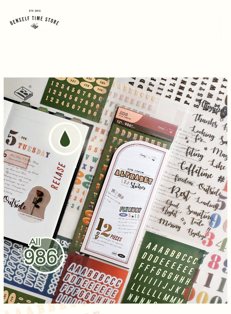 BenzStore Alphabet Sticker