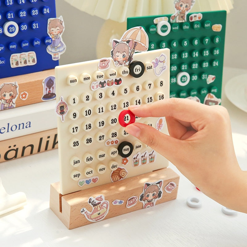 Cute Creativity Desktop Perpetual Calendar