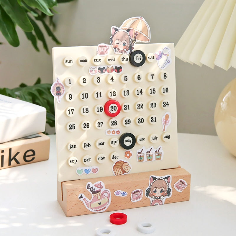 Cute Creativity Desktop Perpetual Calendar