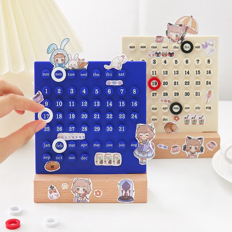 Cute Creativity Desktop Perpetual Calendar