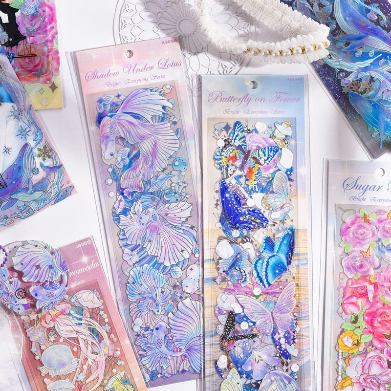 Ausverkauf! Glitzernde Laser-Tiere-Aufkleber