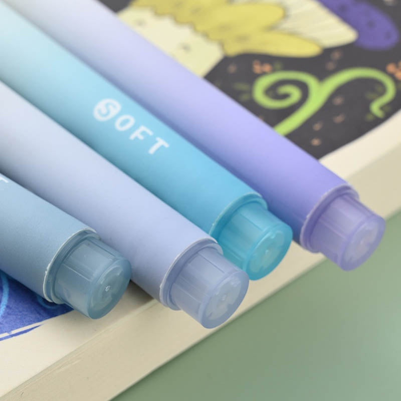 4pcs Gradual Series Soft Tip Highlighter 6 Pieces Set