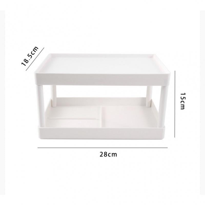 Minimalist Simple White Double Layer Desk Organizer