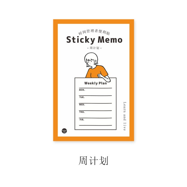 Einfarbige Haftnotizen für Zeitplaner