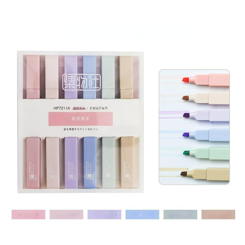 Soft Tip Highlighter 6 Pieces Set