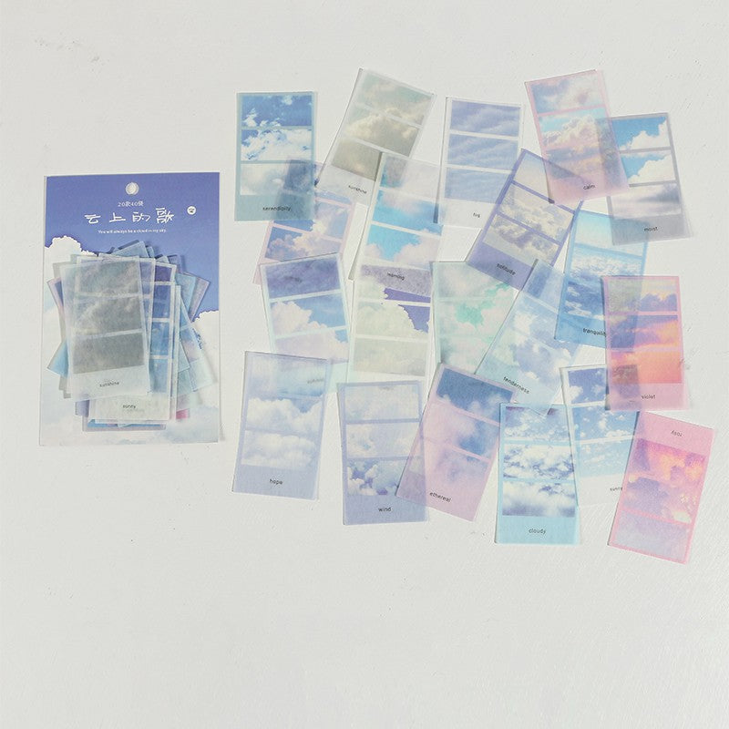 Letter of Time Poetry Washi Papier Stickertüte