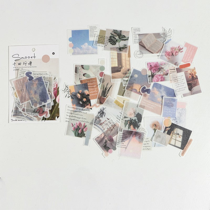 Letter of Time Poetry Washi Papier Stickertüte