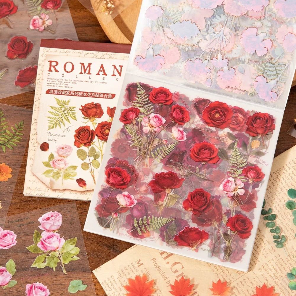 Vintage Flower Collection Sticker Book
