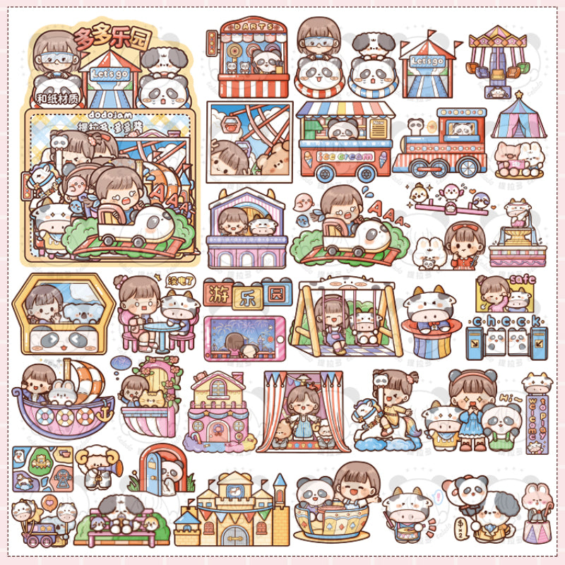 Theme Park Sticker Bag