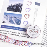 Candy Color Heart Adhesive Stickers Washi Tapes