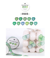 Candy Color Heart Adhesive Stickers Washi Tapes