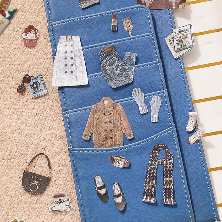 Embroidery Style Retro Sticker Book